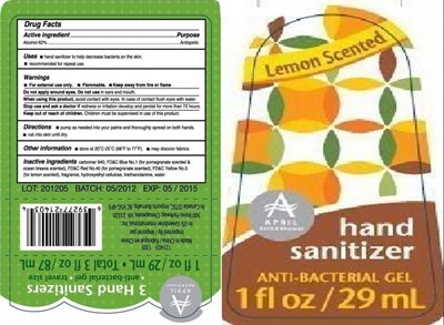 image of bottle label - lemon scented